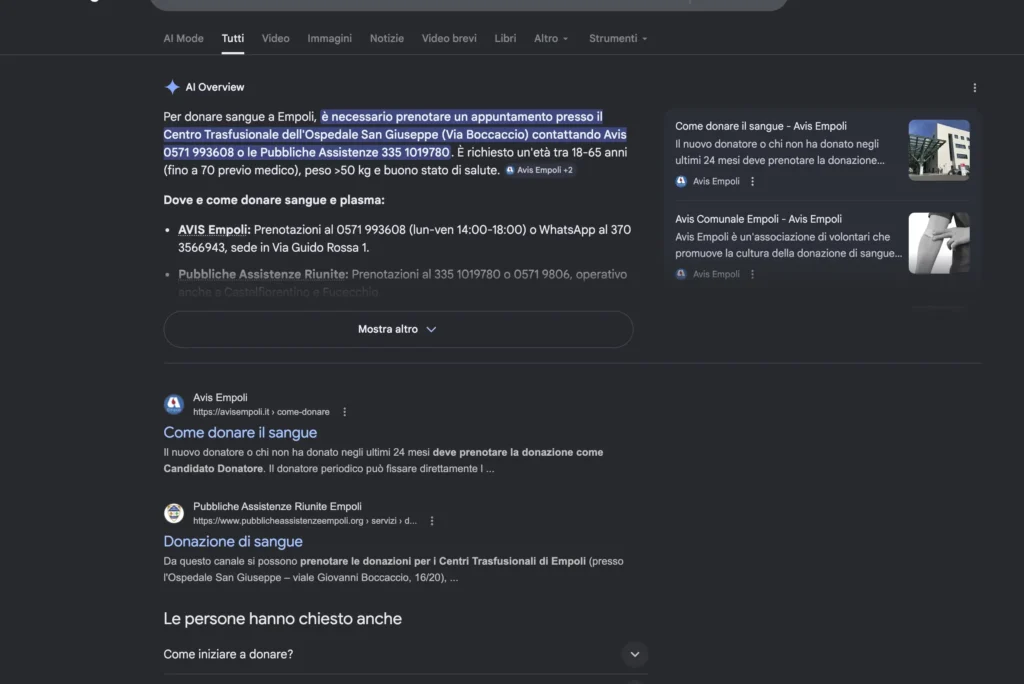 Case Study SEO locale a Empoli, come Avis è passata dall’invisibilità alla prima pagina Google